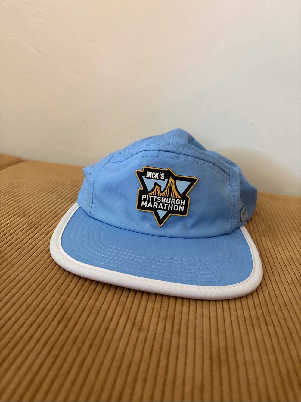 Pittsburgh Marathon Light Blue Running Cap